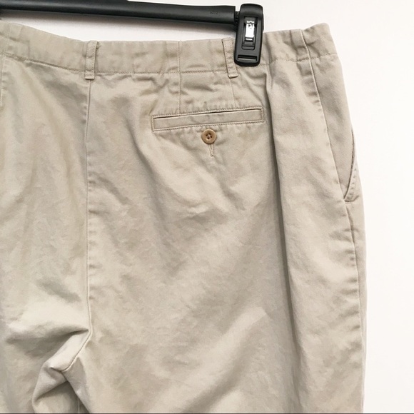 Lands' End Baumwolle Khaki Capris Womens Sz16P Cotton‎ Preppy Petite Flat Front - Picture 4 of 8